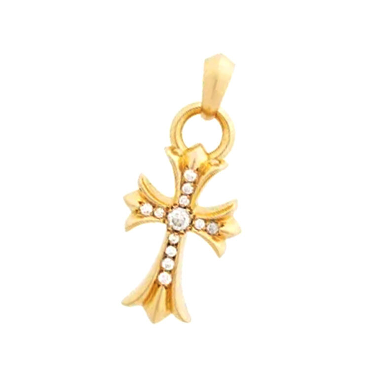 タイニーフィリグリークロス 22Kパヴェダイヤ